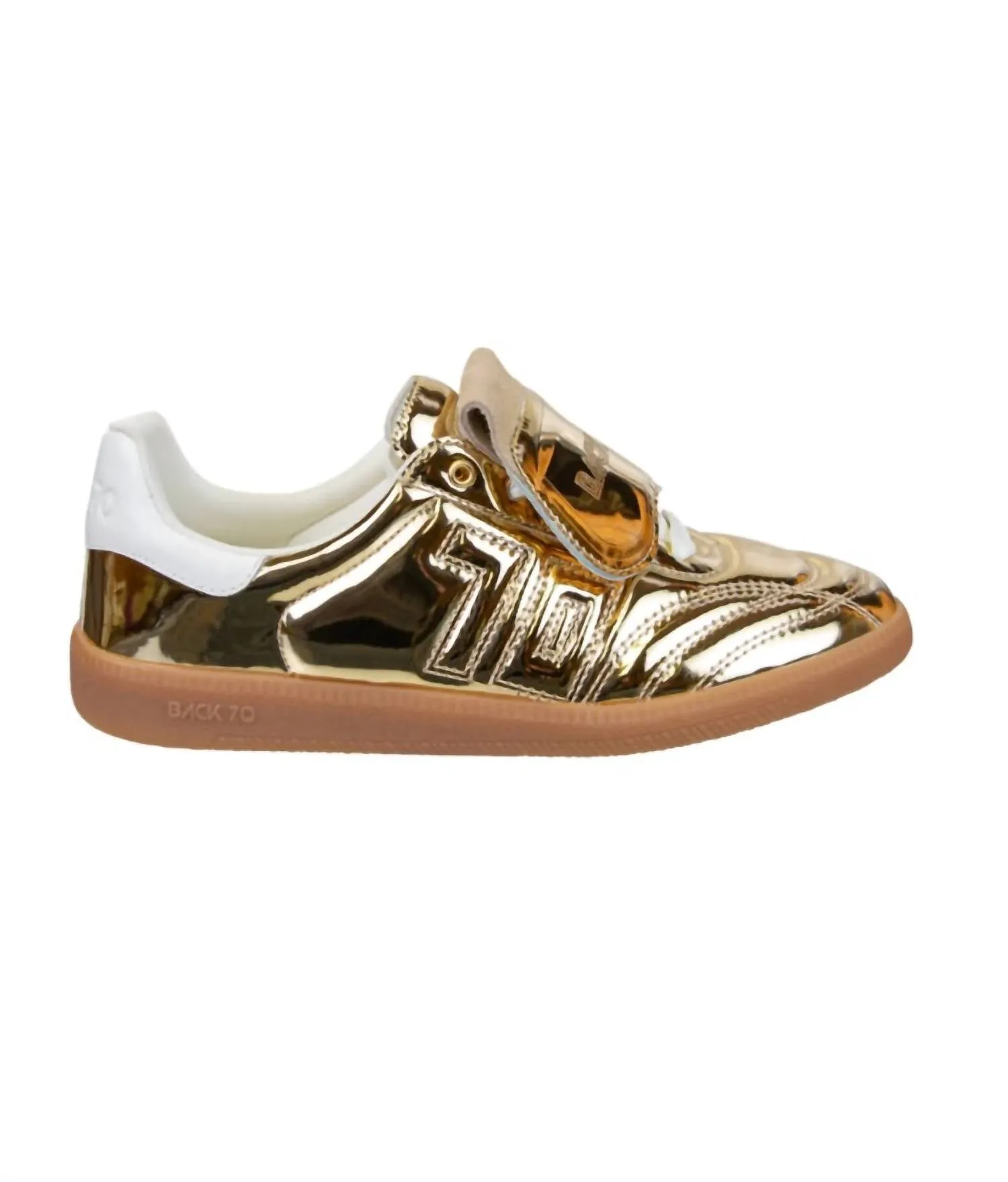 Women Fluffy Sneakers In Gold