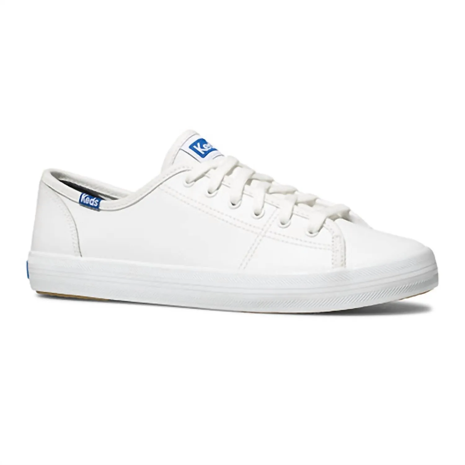 Women Kickstarter Leather Retro Sneakers In White/navy