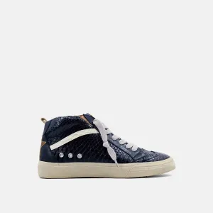 Women Riley Snake Sneaker In Black