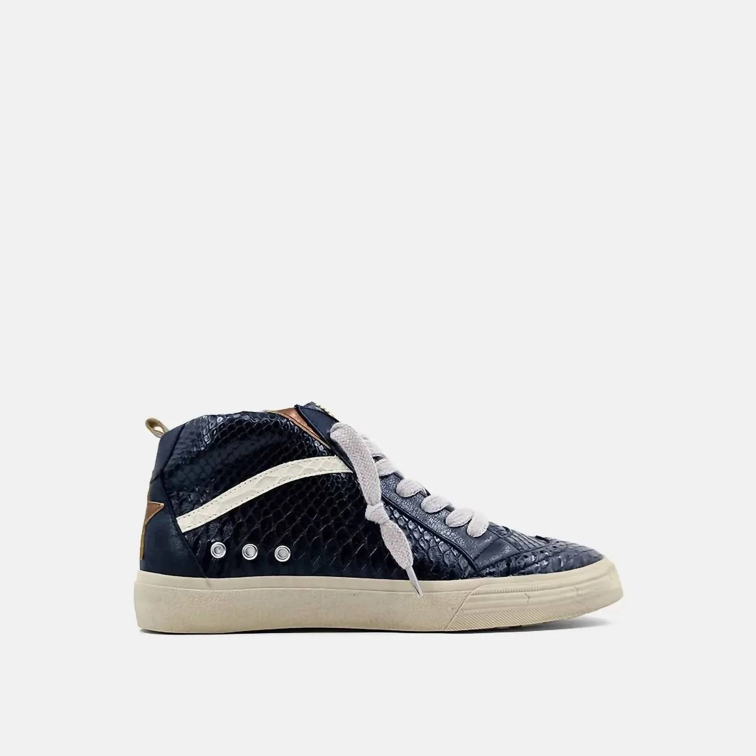 Women Riley Snake Sneaker In Black