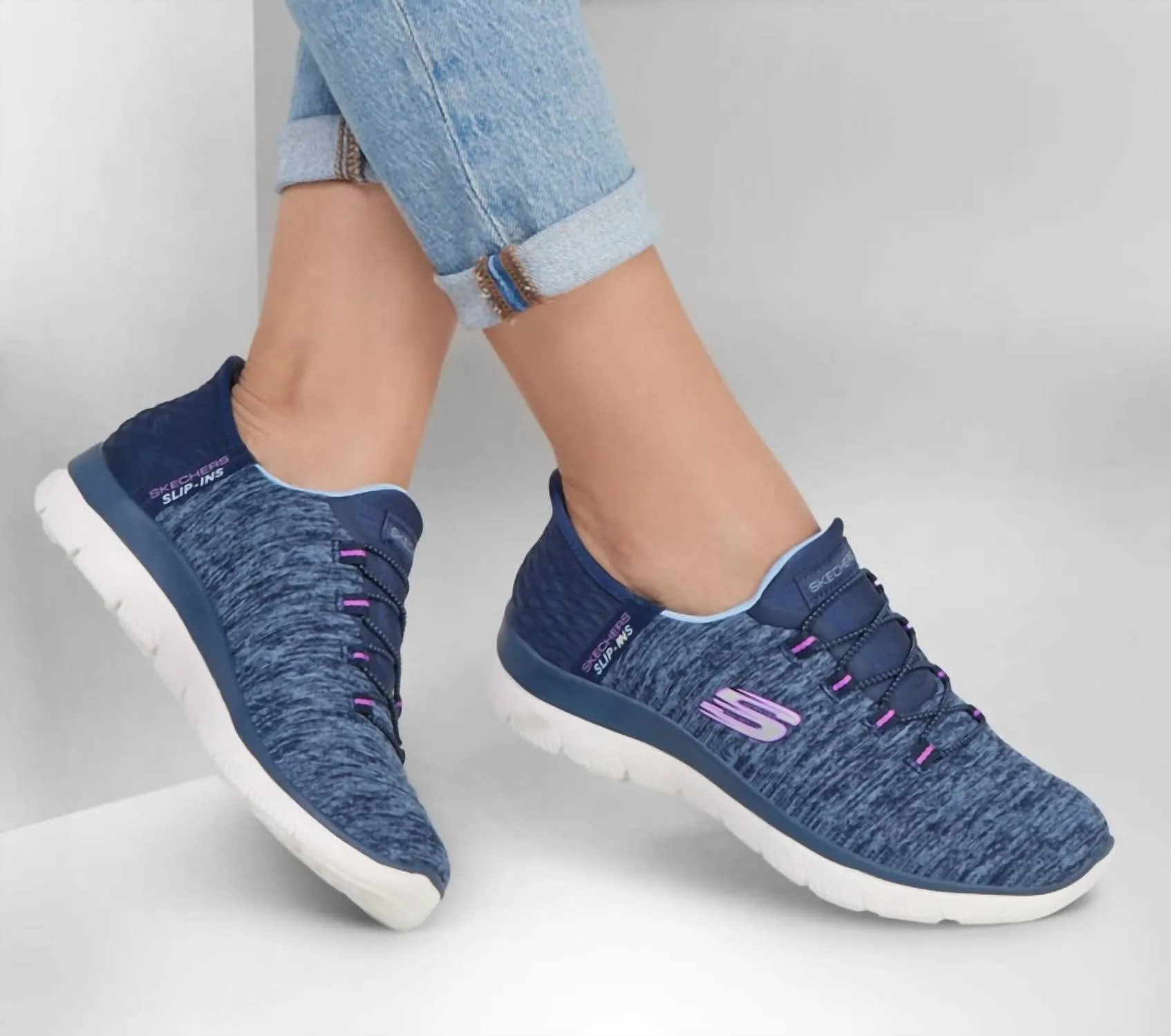 Women Summits - Dazzling Haze Slip In Shoes In Navy / Purple