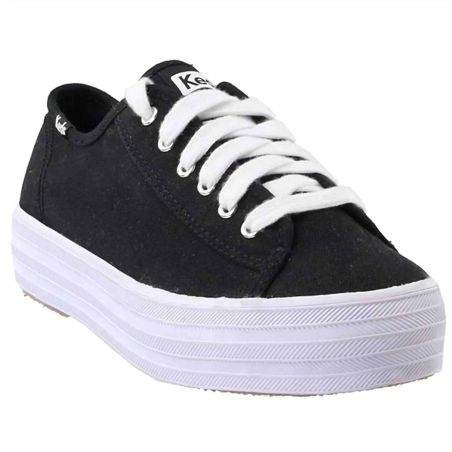Women Triple Kick Canvas Sneakers In Black/white