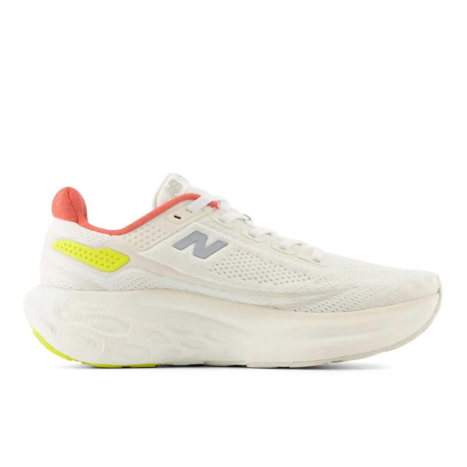 Women's 1080 V13 Running Sneakers In Sea Salt, Coastal Blue, Gulf Red, Lemon Zest