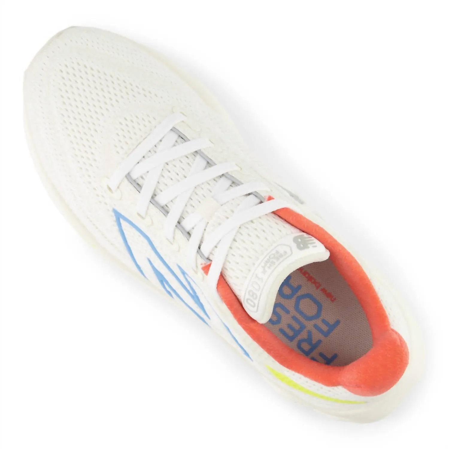 Women's 1080 V13 Running Sneakers In Sea Salt, Coastal Blue, Gulf Red, Lemon Zest