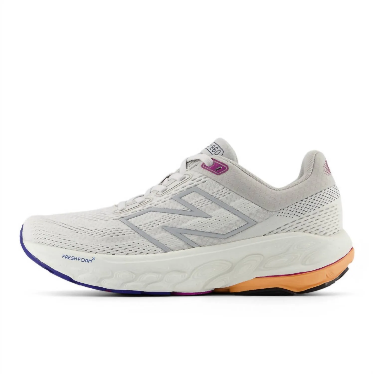 Women's 860 V14 Running Sneakers In Grey Matter With Copper And Silver Metallic