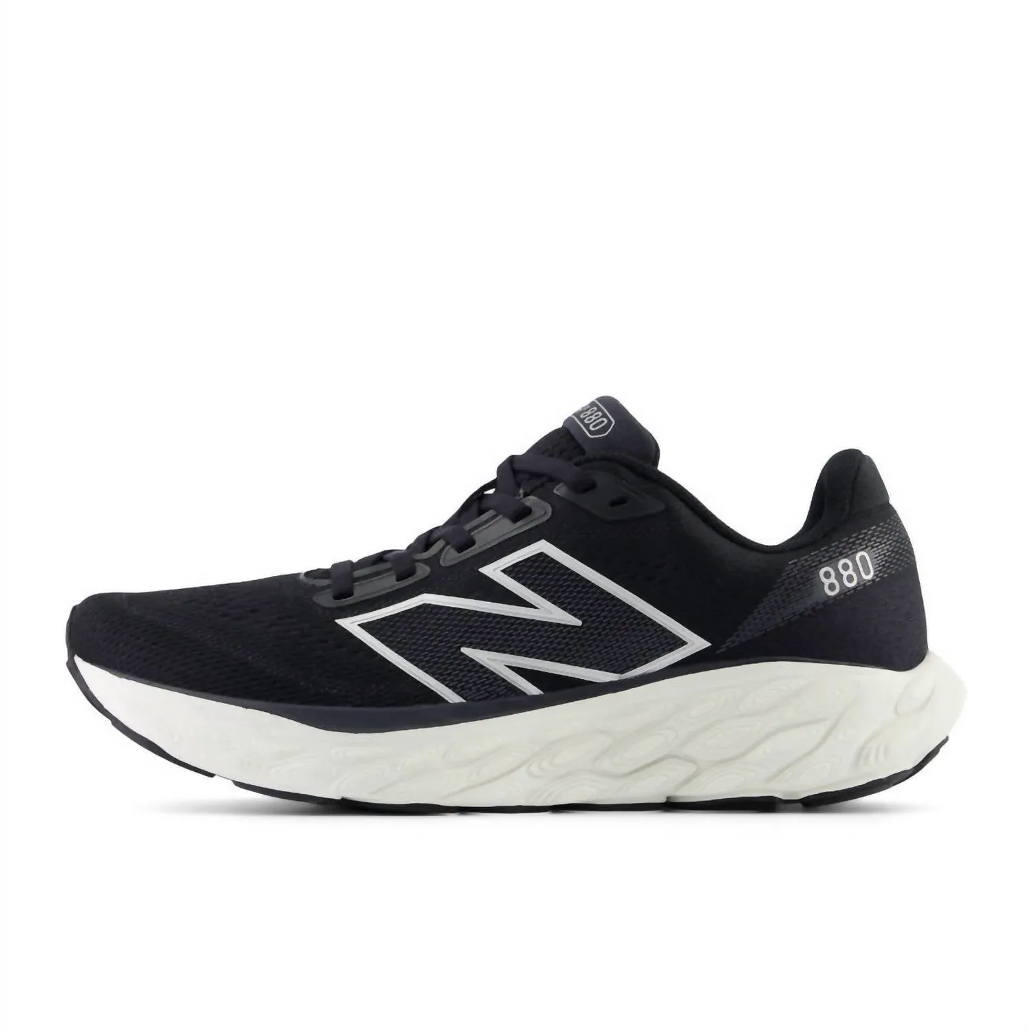 Women's 880 V14 Running Sneakers In Black With Sea Salt And Silver Metallic