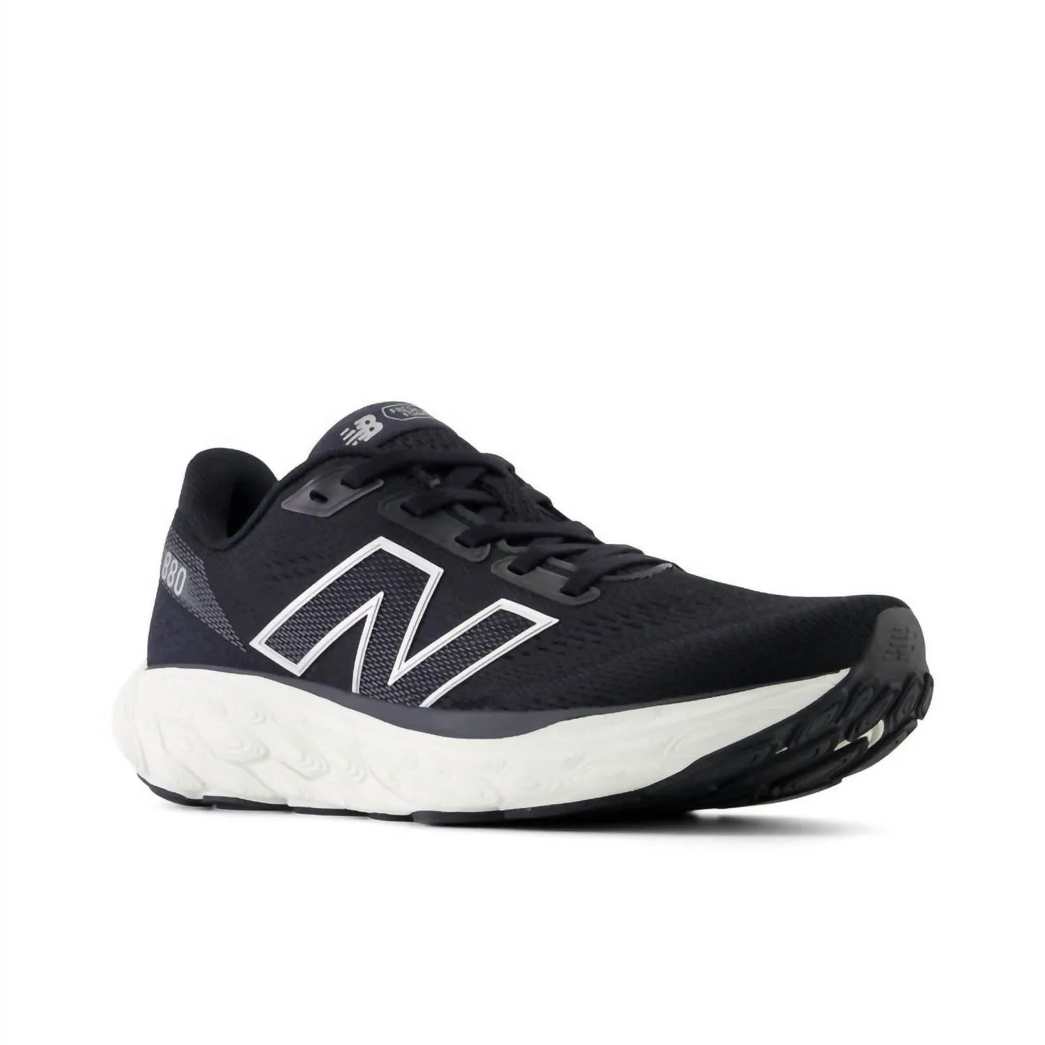 Women's 880 V14 Running Sneakers In Black With Sea Salt And Silver Metallic