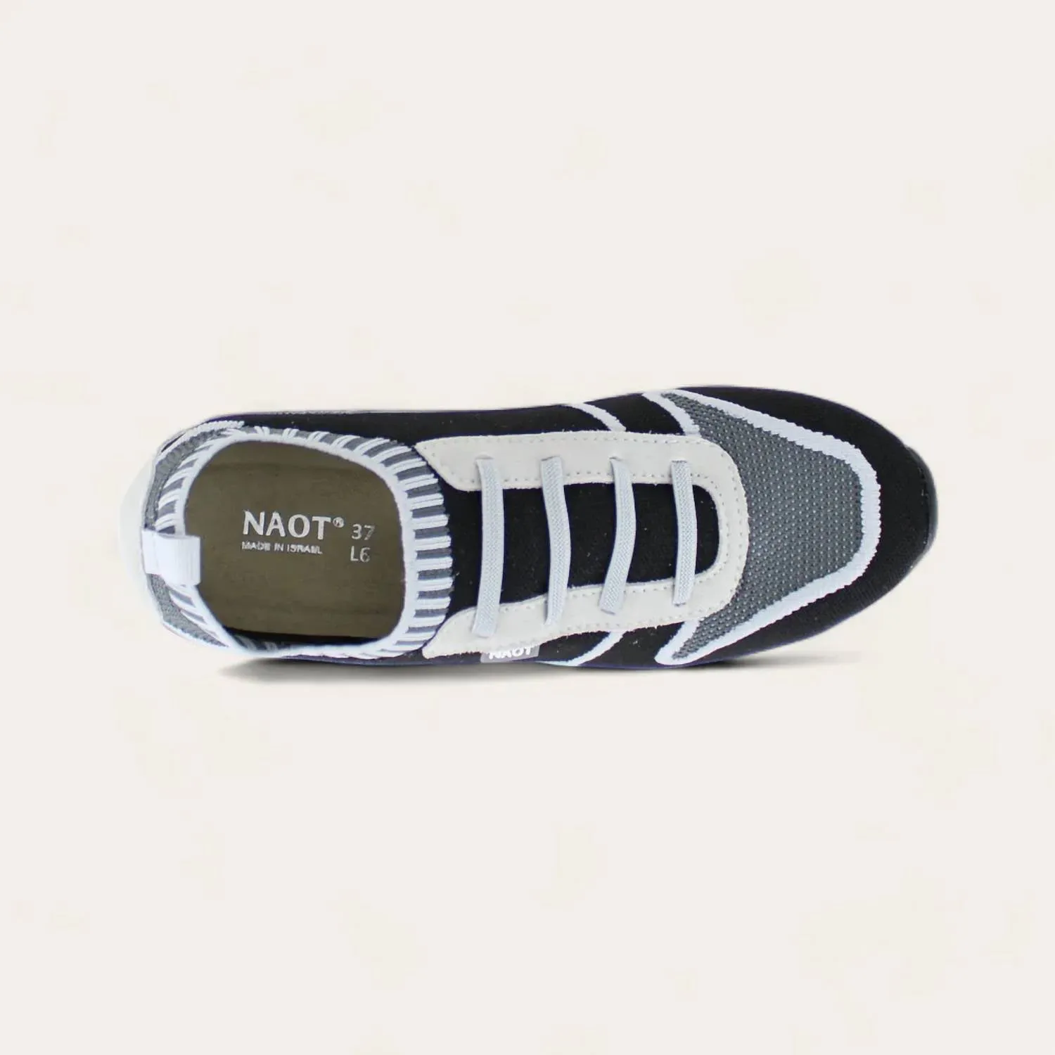 Women's Adonis Slip On Sneakers - Medium In Black/gray Knit