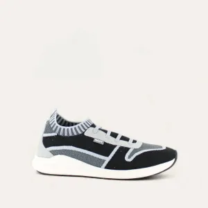 Women's Adonis Slip On Sneakers - Medium In Black/gray Knit