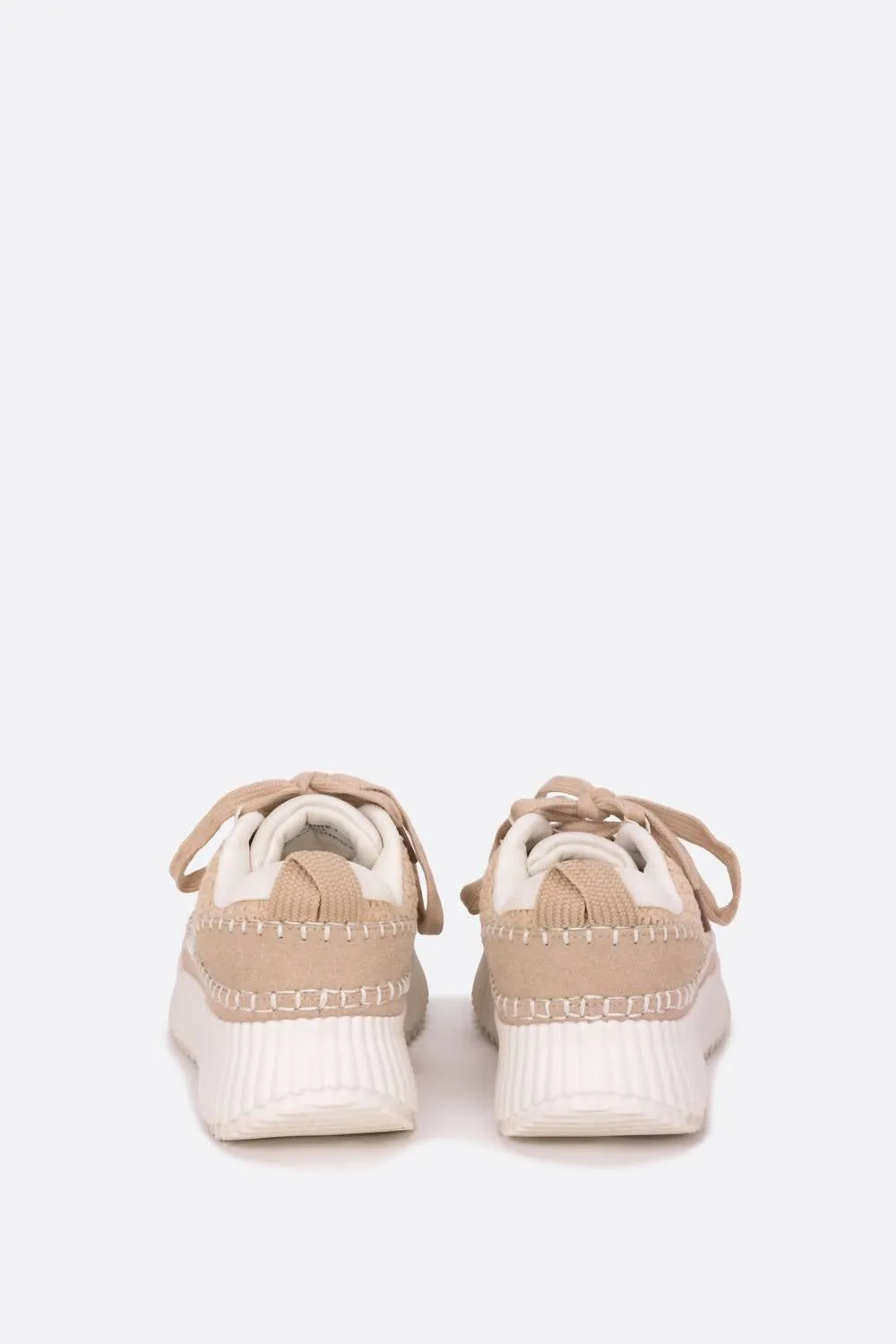 Women's Adventure Waffle Weave Fabric Sneaker In Beige