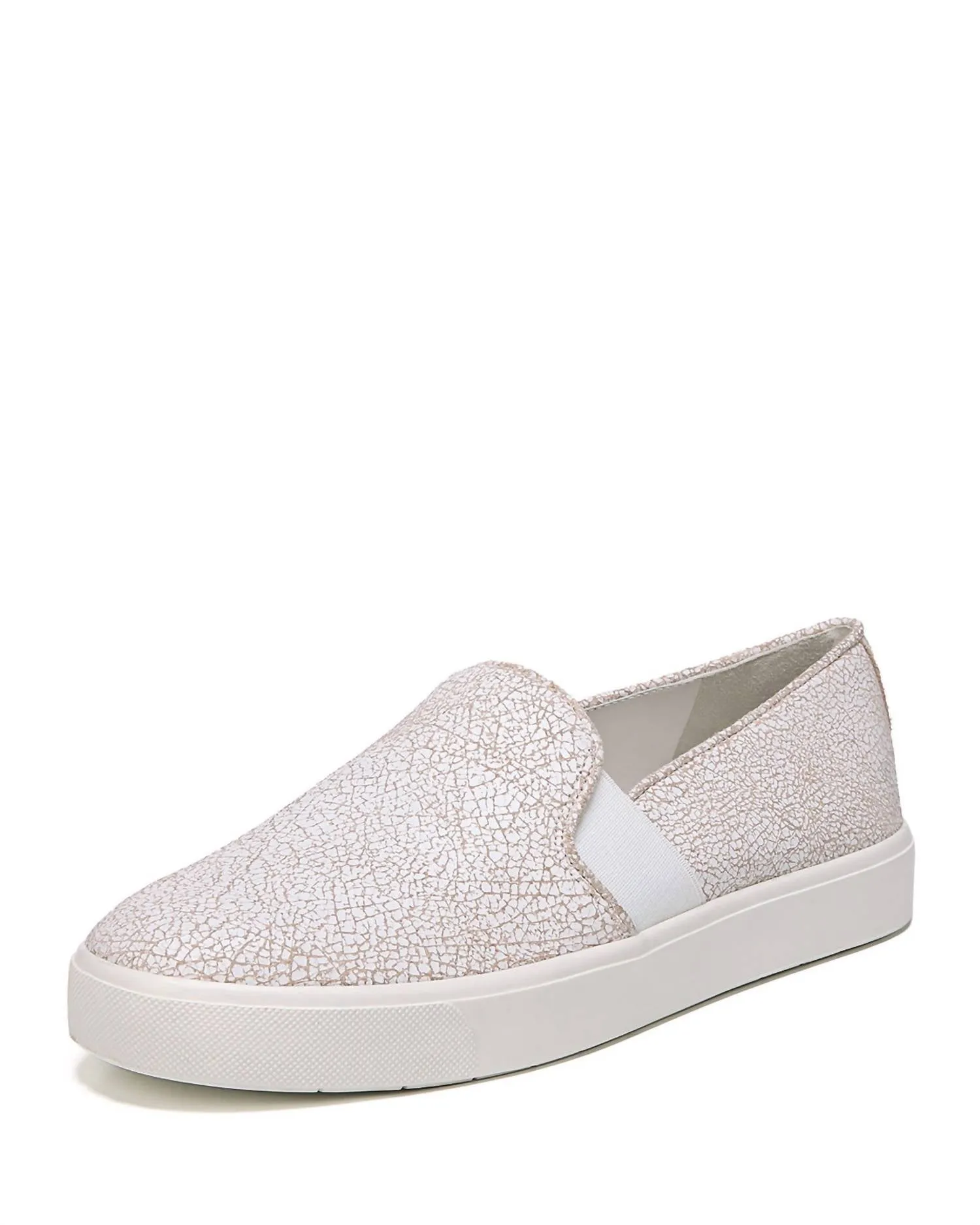 Women's Blair Cracked Leather Sneaker In White