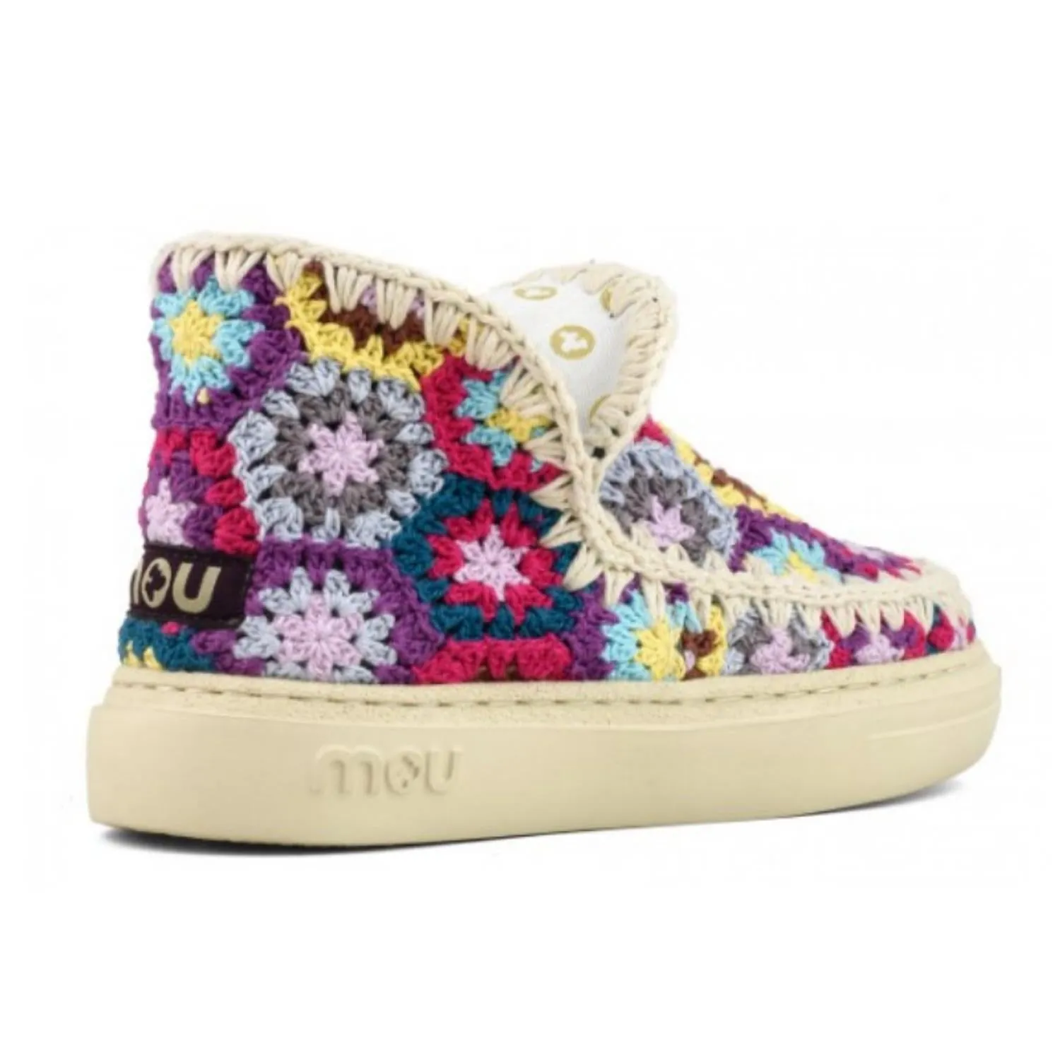 Women's Bold Eskimo Sneaker In Full Multi Crochet