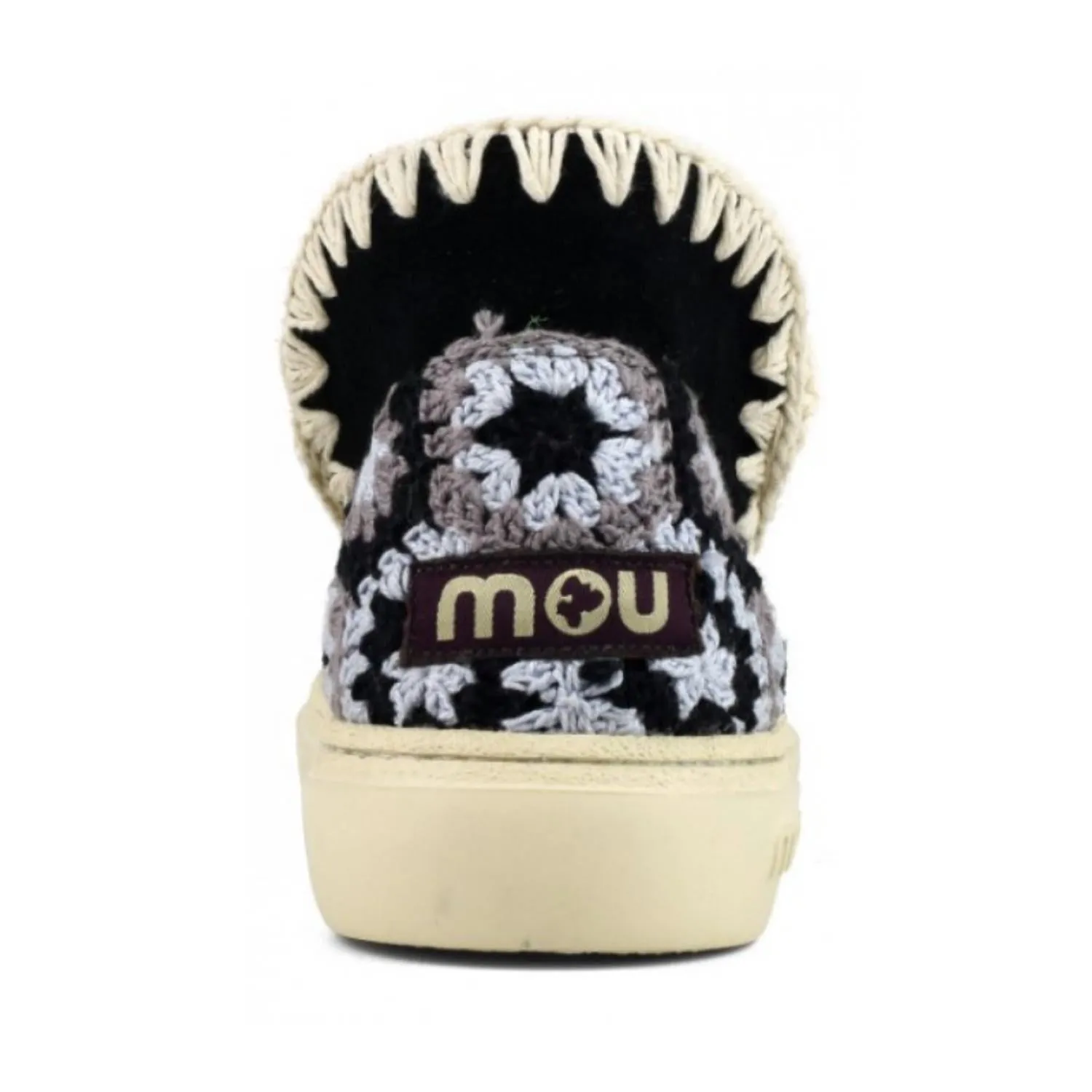 Women's Bold Eskimo Sneaker With Crochet Heel In Black Combo