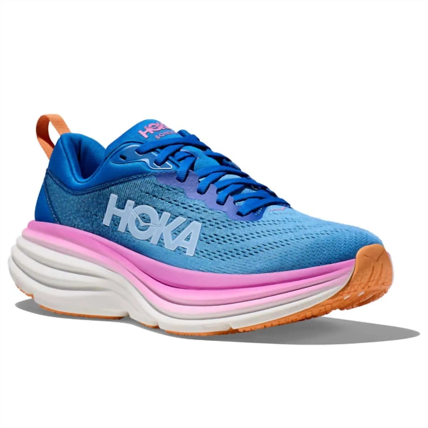 Women's Bondi 8 Running Shoes In Csaa Coastal Sky/all Aboard