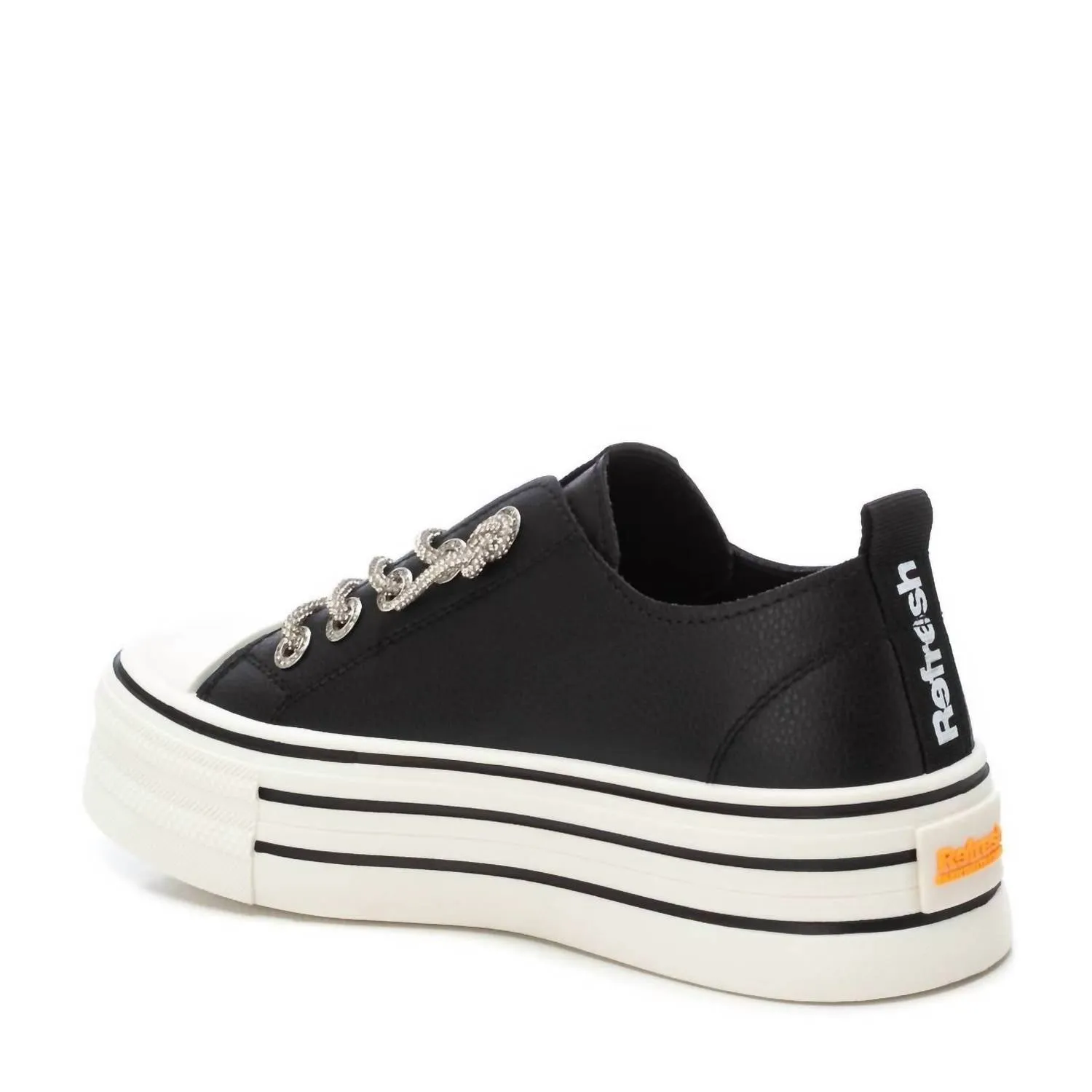 Women's Casual Platform Sneakers In Black