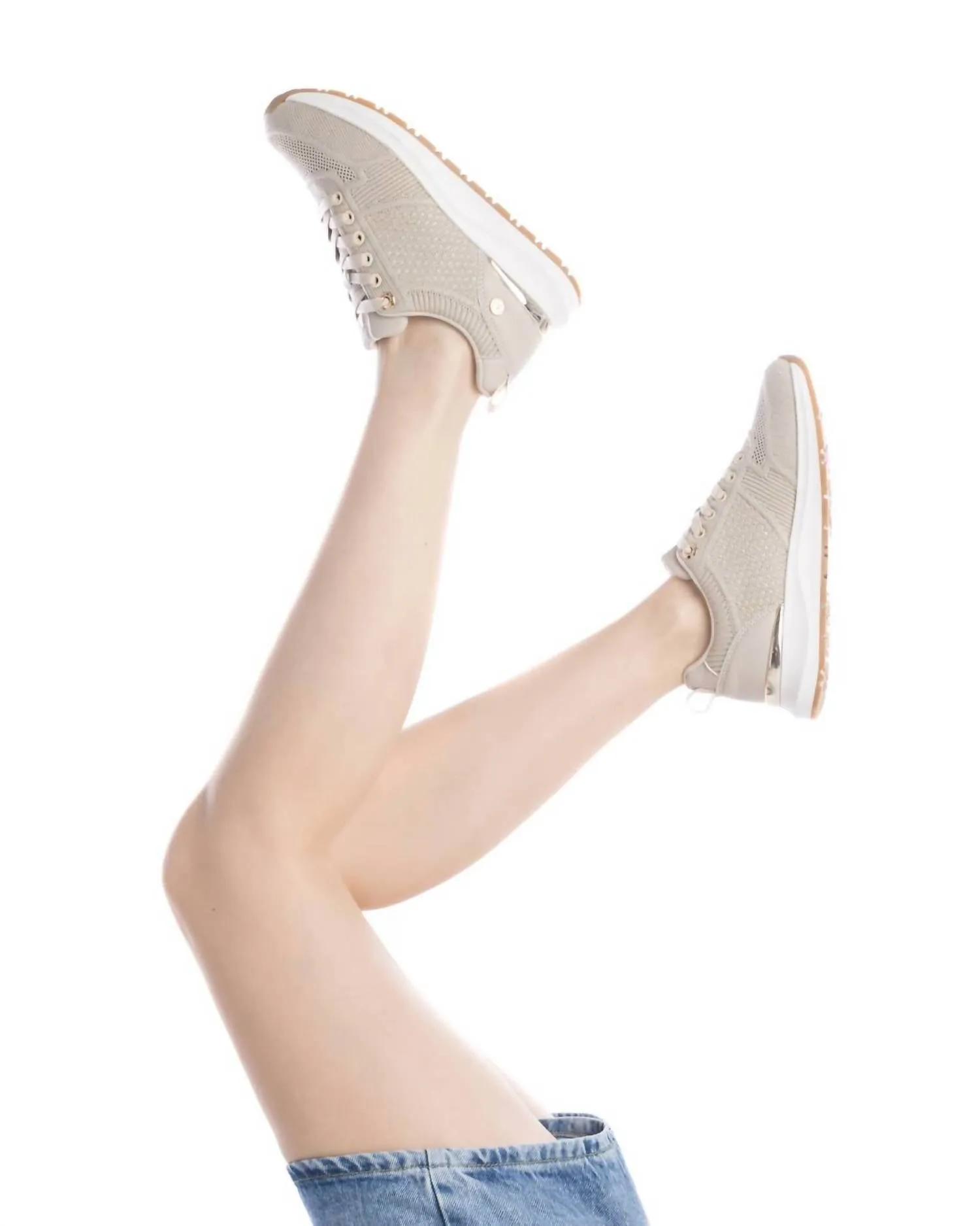 Women's Casual Sneakers In Beige
