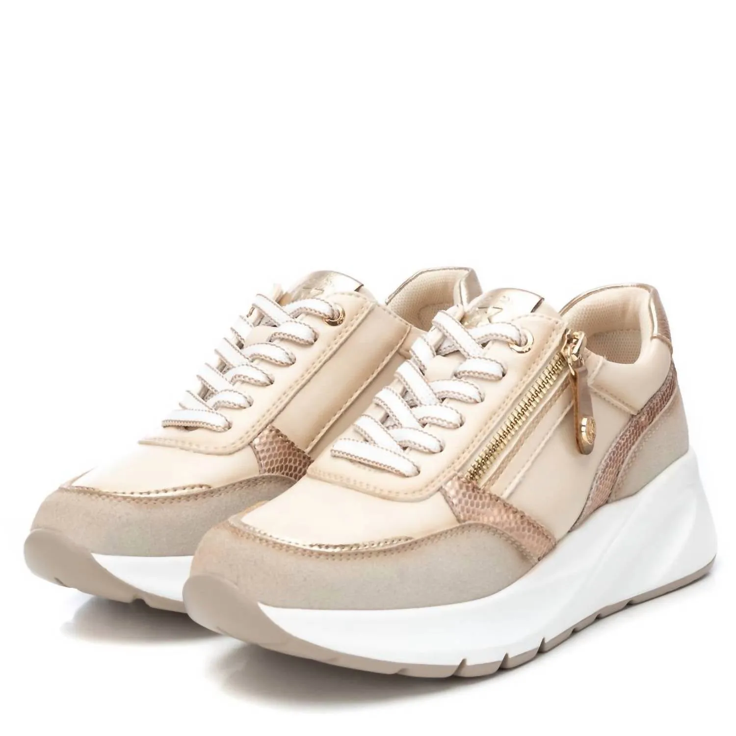 Women's Casual Sneakers In Beige