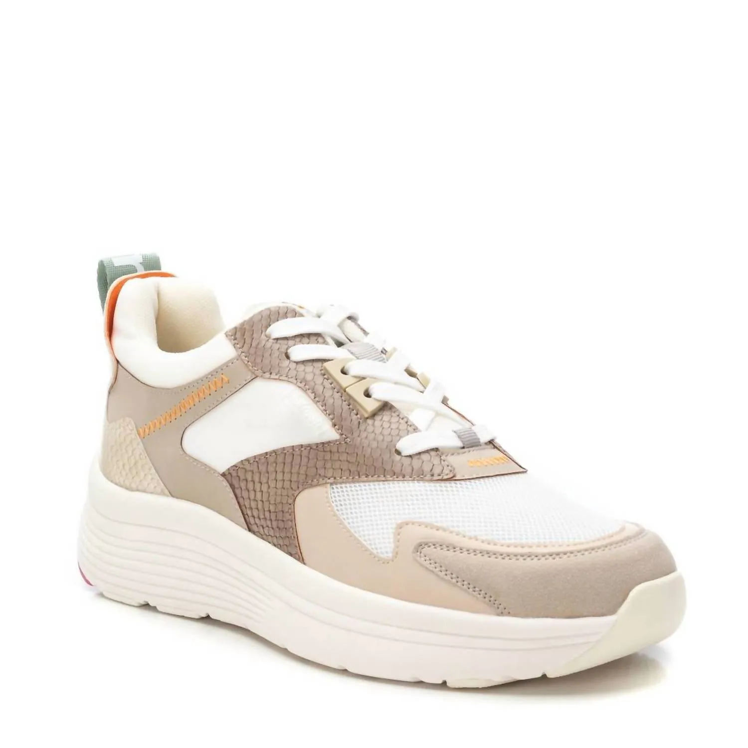 Women's Casual Walking Sneakers In Beige