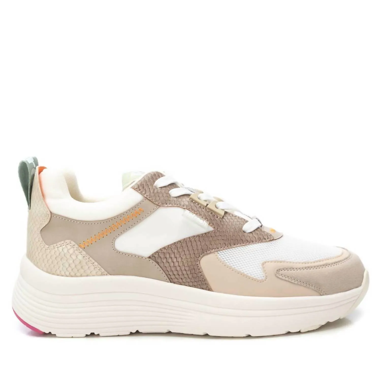 Women's Casual Walking Sneakers In Beige
