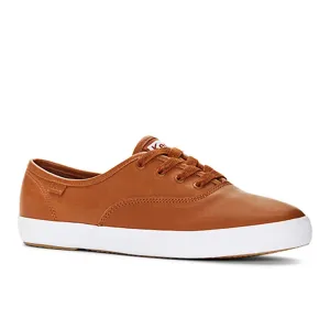 Women's Champion Premium Leather Sneaker In Cognac