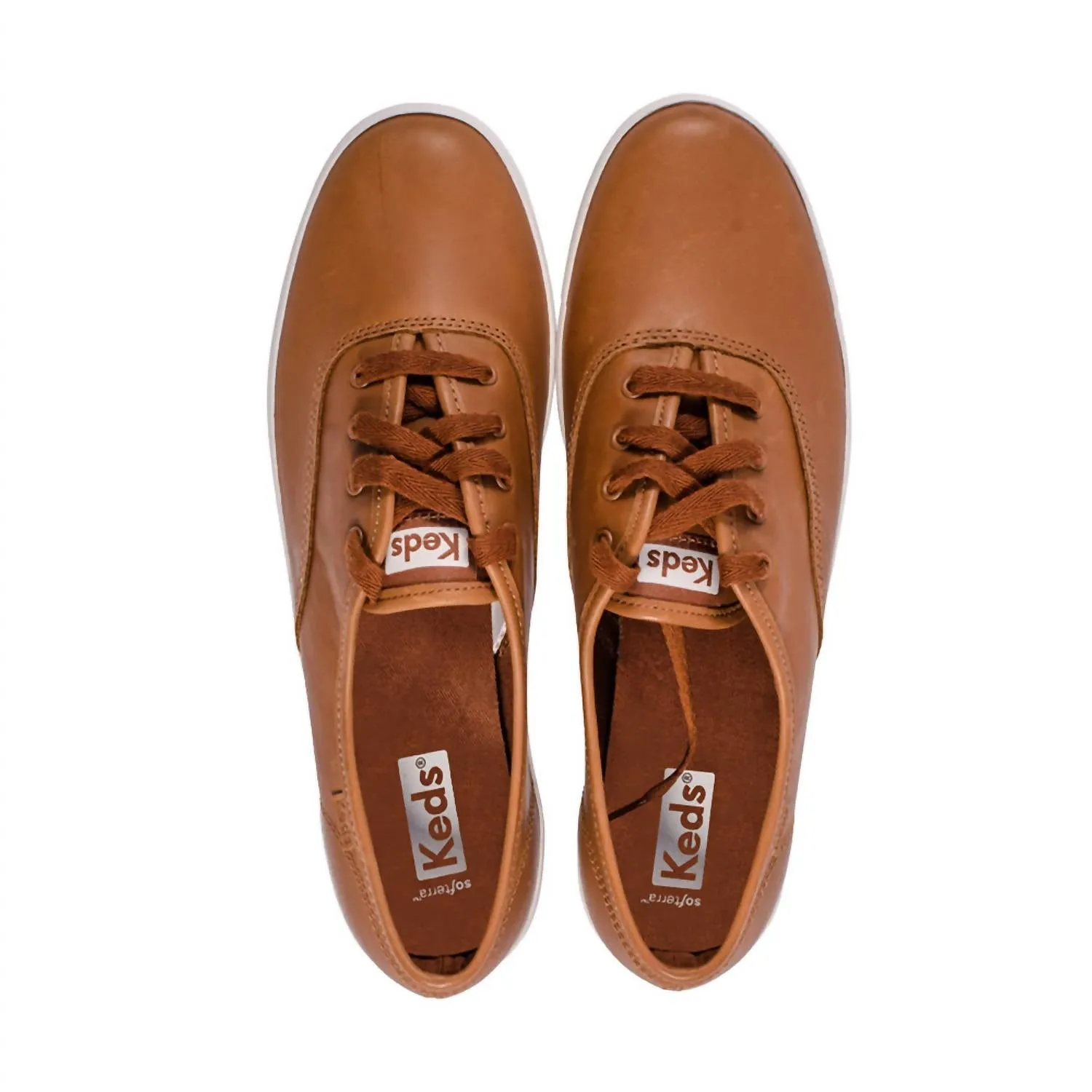 Women's Champion Premium Leather Sneaker In Cognac