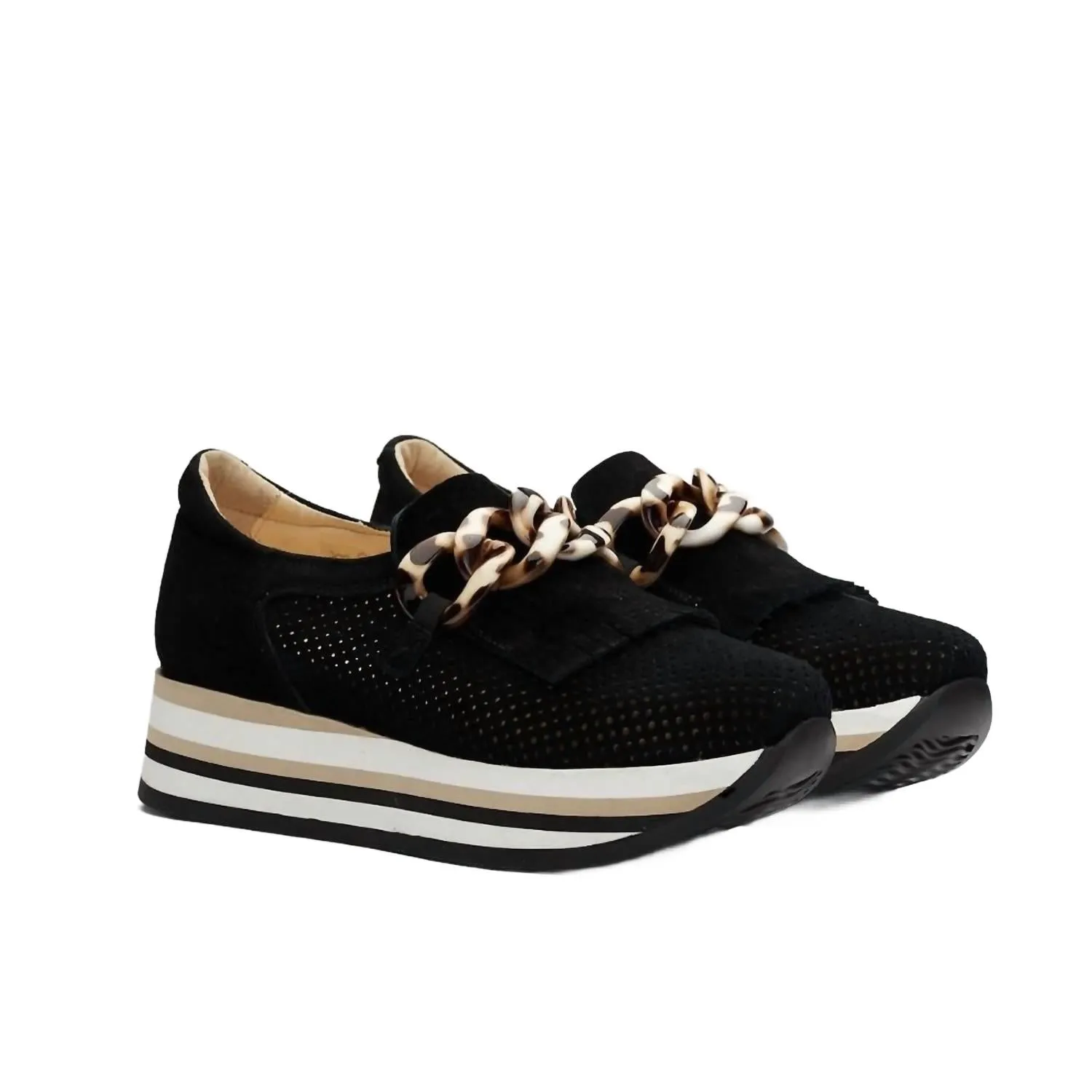 Women's Chloe Slip-On Wedge Sneaker In Velour Black