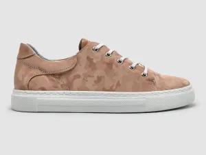 Women's Classic Camo Leather Sneakers In Pink