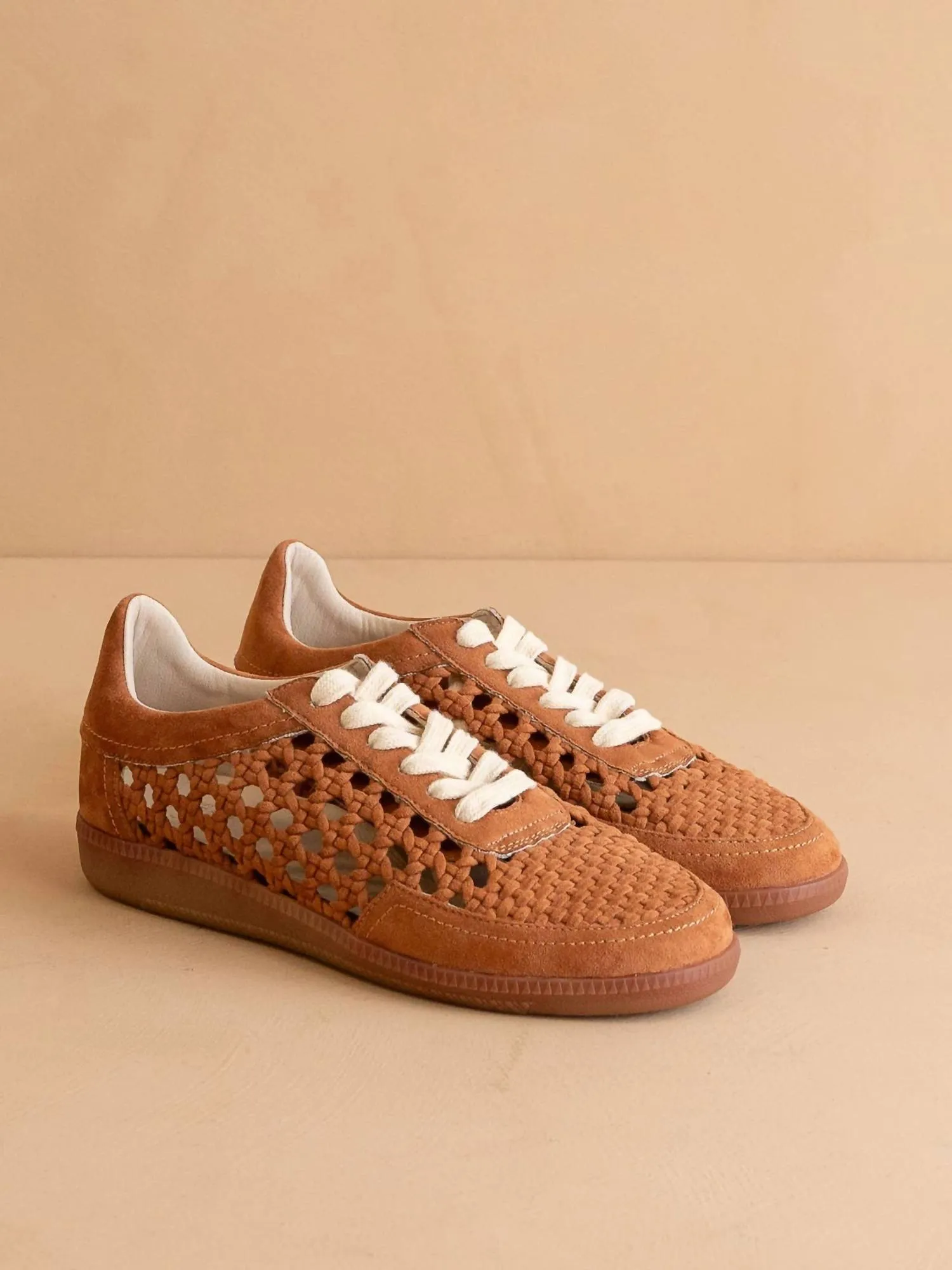 Women's Crochet Detailed Sneaker In Sandy Brown