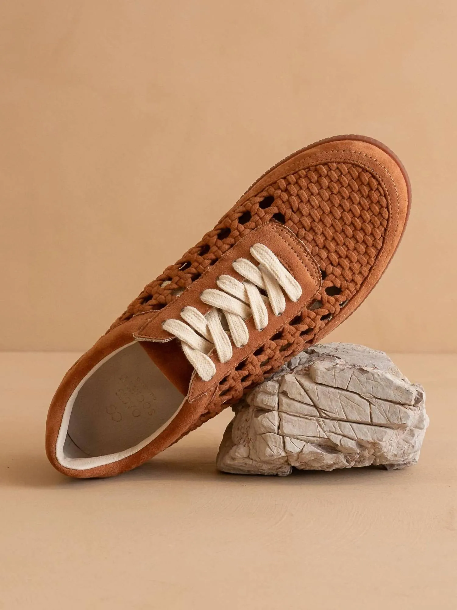 Women's Crochet Detailed Sneaker In Sandy Brown