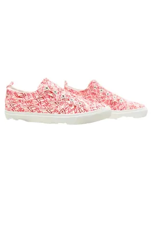Women's Cross My Heart Slip-On Canvas Shoes In Pink/red/white