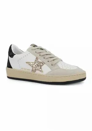Women's Denisse 34 Sneaker In Black/gold Glitter