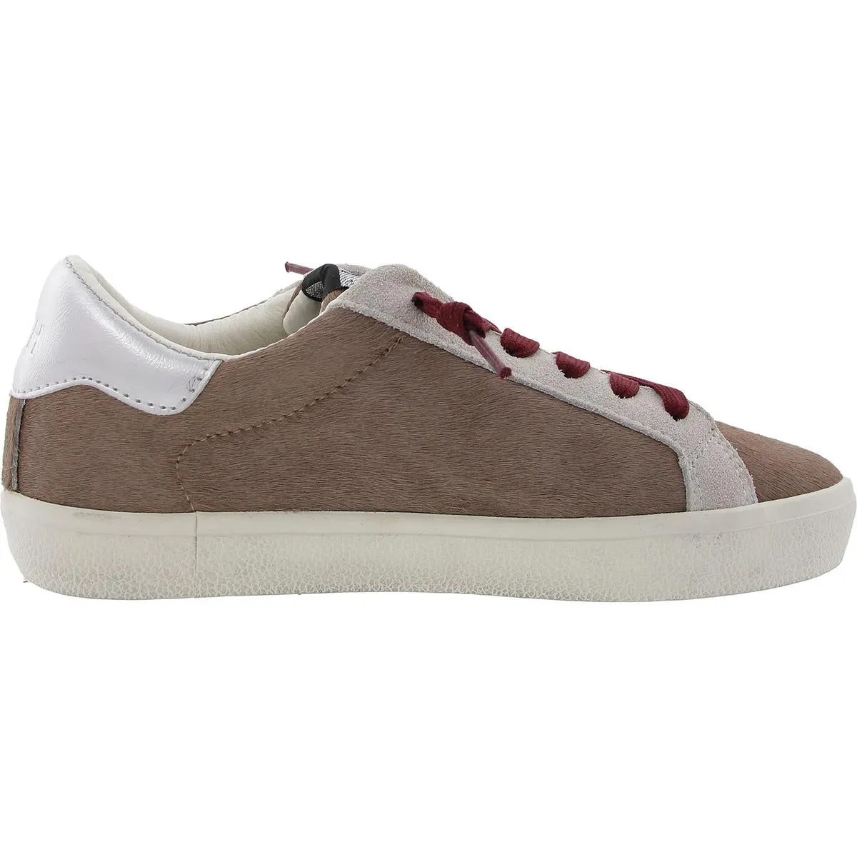 Womens Distressed Calf Hair Casual And Fashion Sneakers