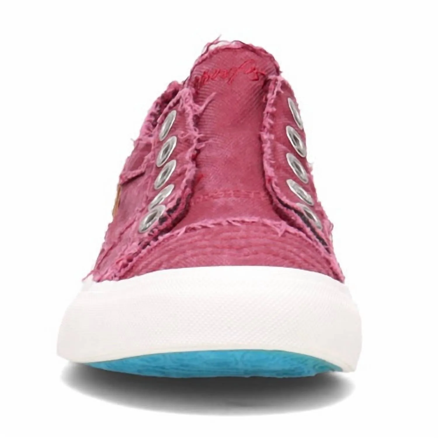Women's Distressed Laceless Sneakers In Clay Red