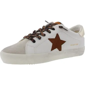 Womens Distressed Leather Casual And Fashion Sneakers