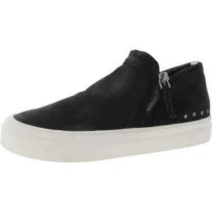 Womens Double Zipper Leather Casual And Fashion Sneakers