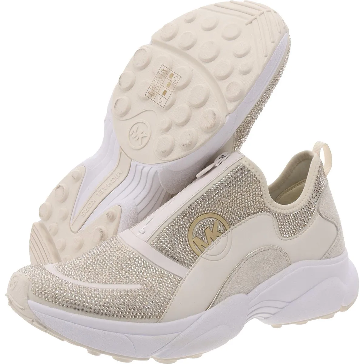 Womens Embellished Man Made Casual And Fashion Sneakers