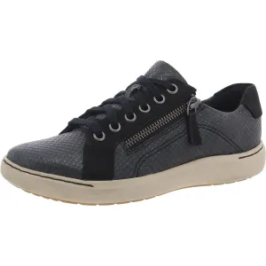 Womens Embossed Leather Casual And Fashion Sneakers