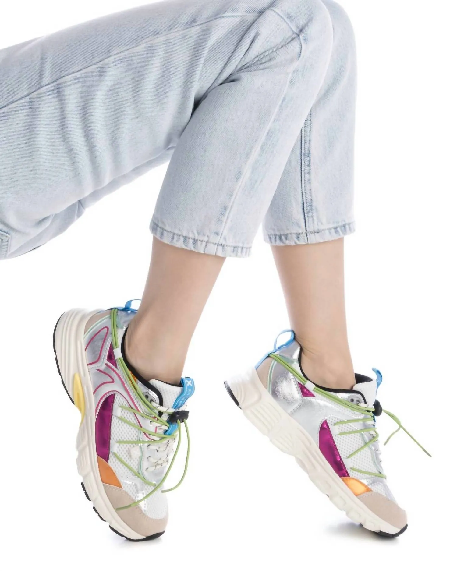 Women's Fashion Sneakers In Silver