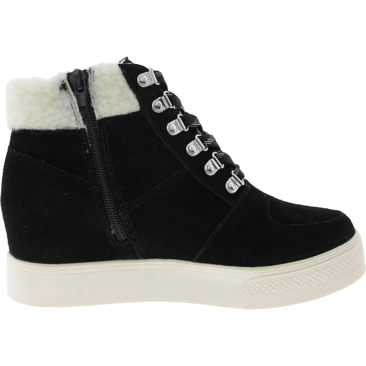 Womens Faux Fur Lined Manmade Casual And Fashion Sneakers