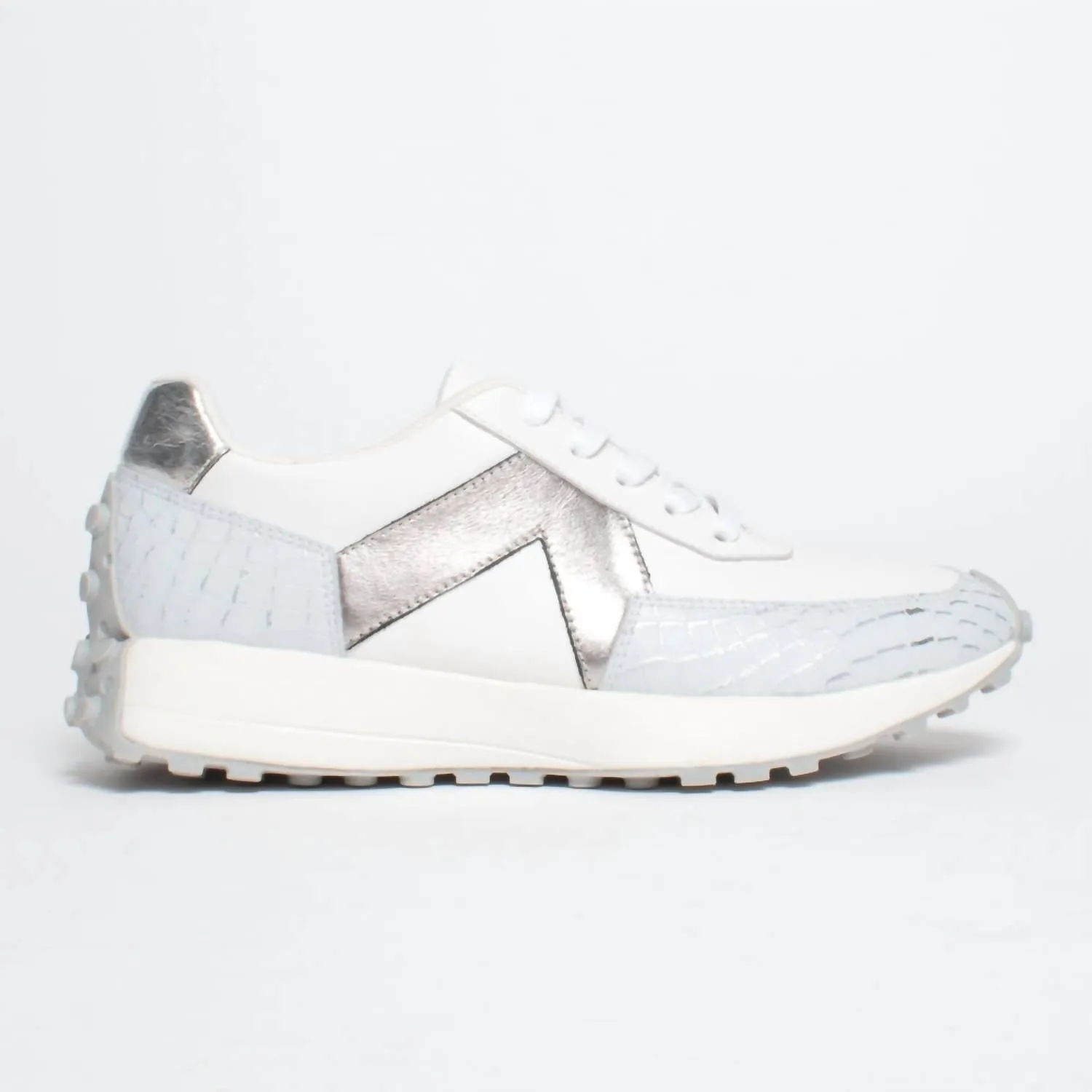 Women's Freelance Sneaker In White Croc