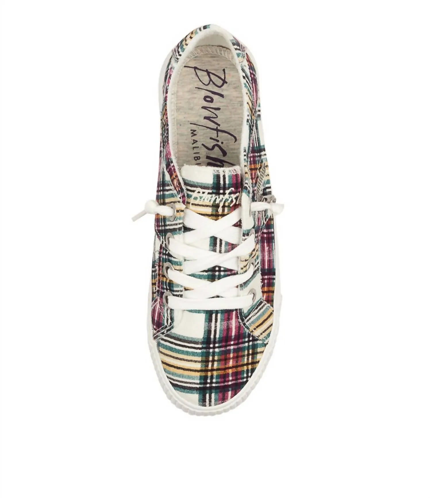 Women's Fruit Sneakers In Cream Ivy League Plaid