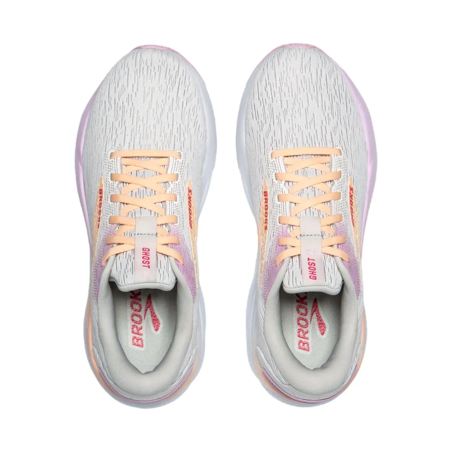 Women's Ghost 16 Running Shoes In White/grey/orchid