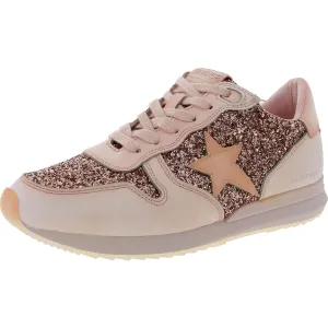 Womens Glitter Leather Casual And Fashion Sneakers