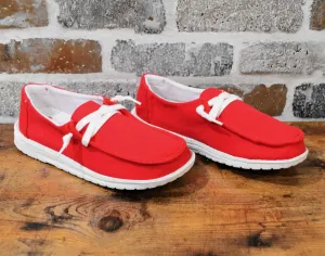 Women's Gypsy Jazz Fashion Sneakers In Red Game Day