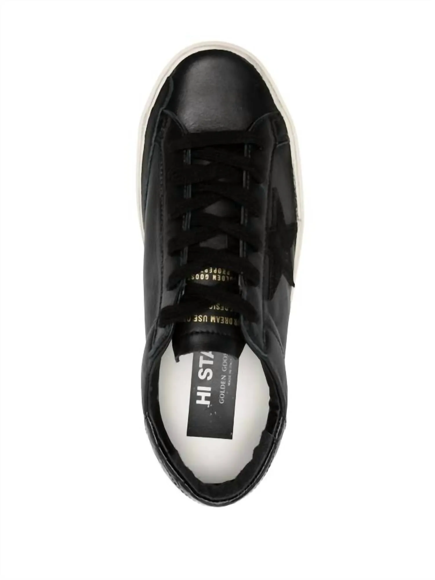 Women's Hi Star Sneakers In Cocco Printed Leather Heel, Black