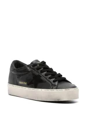 Women's Hi Star Sneakers In Cocco Printed Leather Heel, Black