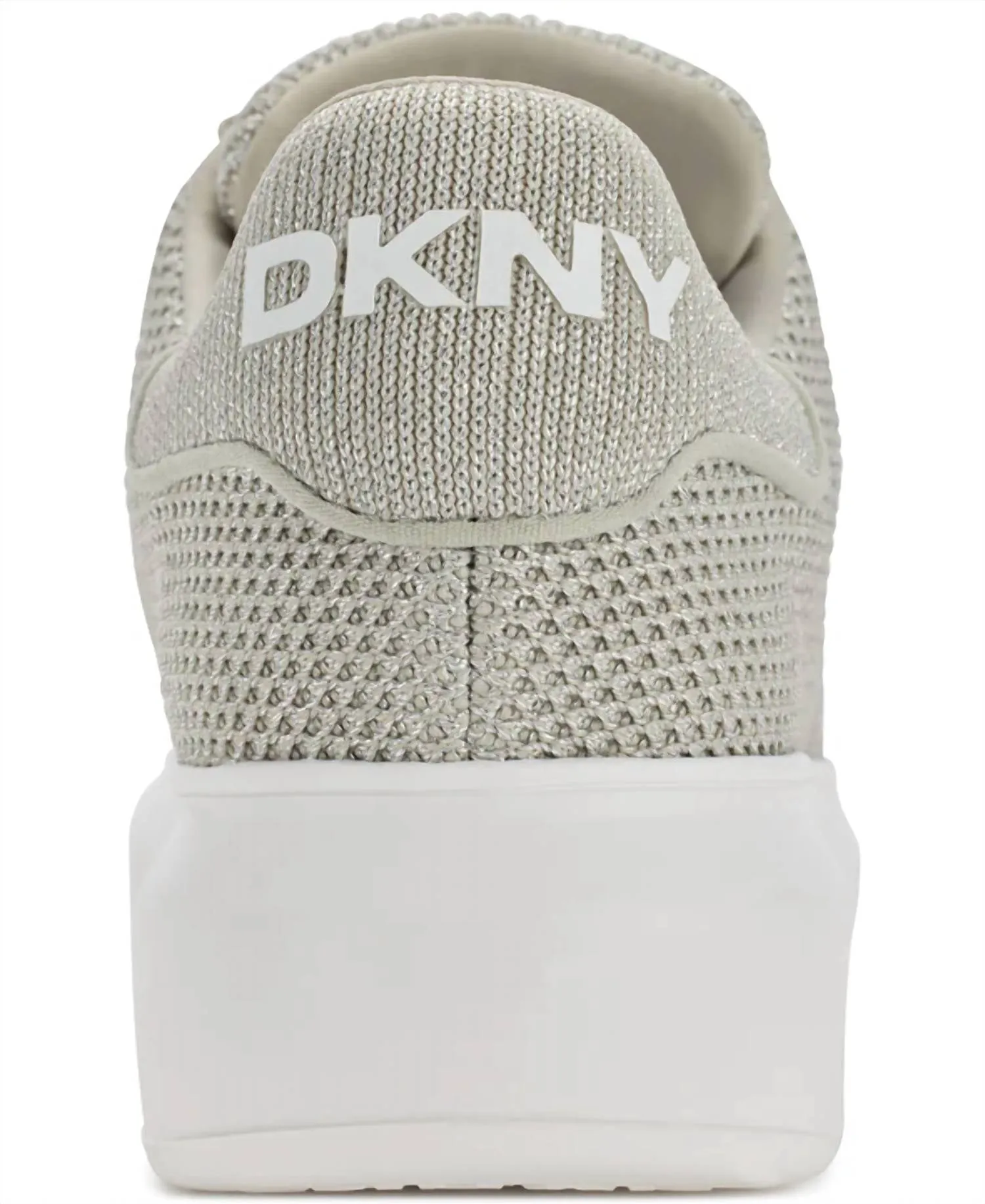Women's Jewel Knit Lace Up Sneaker In Stone Grey/silver