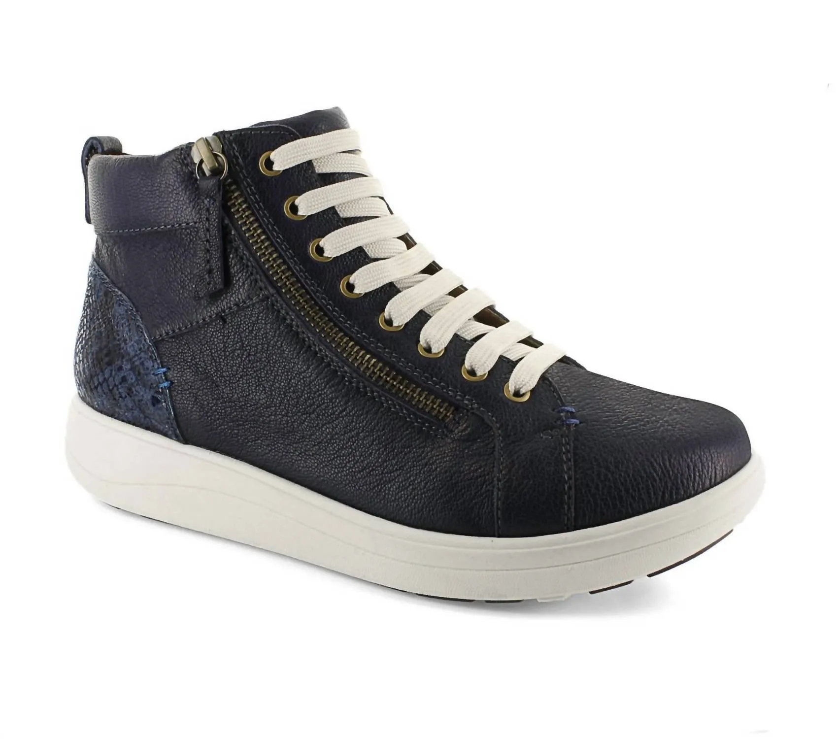 Women's Kensington Sneakers - Wide In Denim Snake