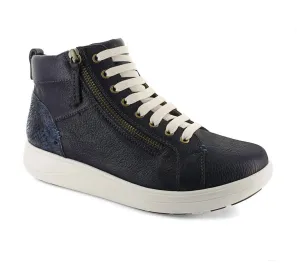 Women's Kensington Sneakers - Wide In Denim Snake