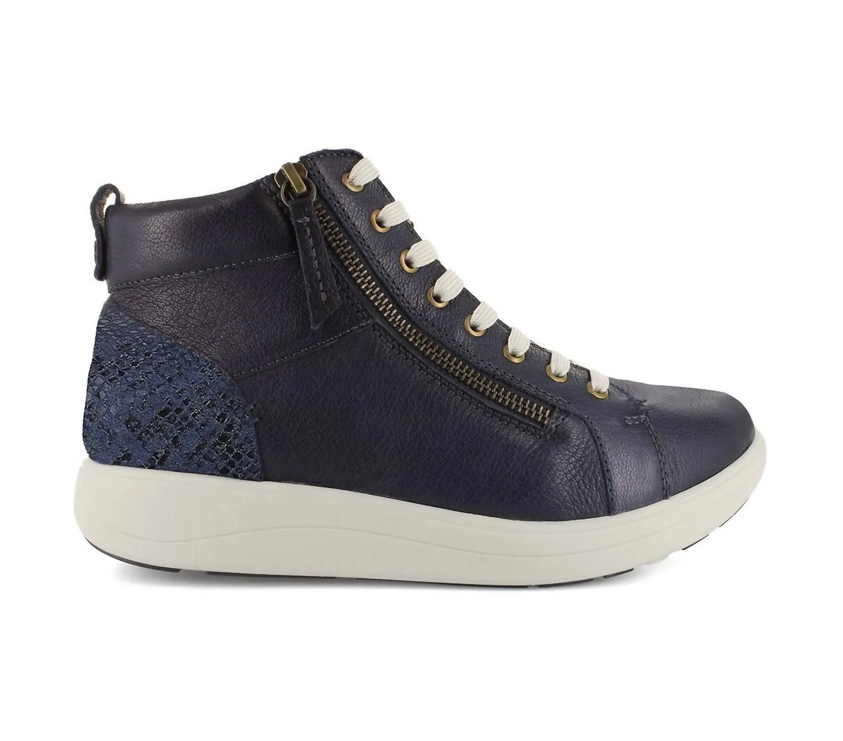 Women's Kensington Sneakers - Wide In Denim Snake